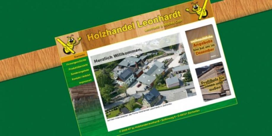 Webseite Holzhandel Leonhardt
